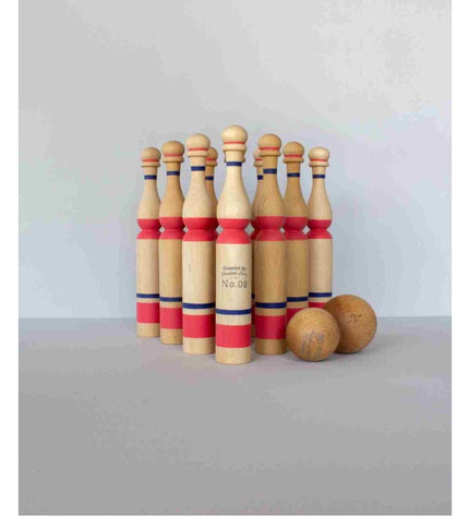 Wooden Bowling Pins - Red