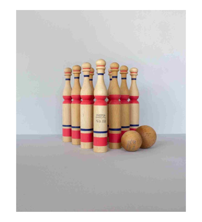 Wooden Bowling Pins - Red