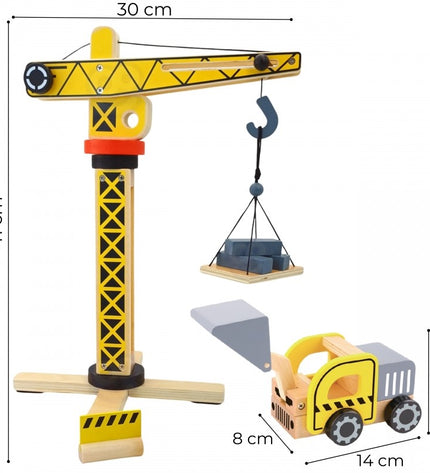 Wooden Construction Site With Vehicles